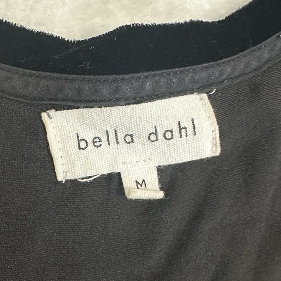 Bella Dahl Black Velvet Short Sleeve Blouse Elegant  Size M - Picture 14 of 14